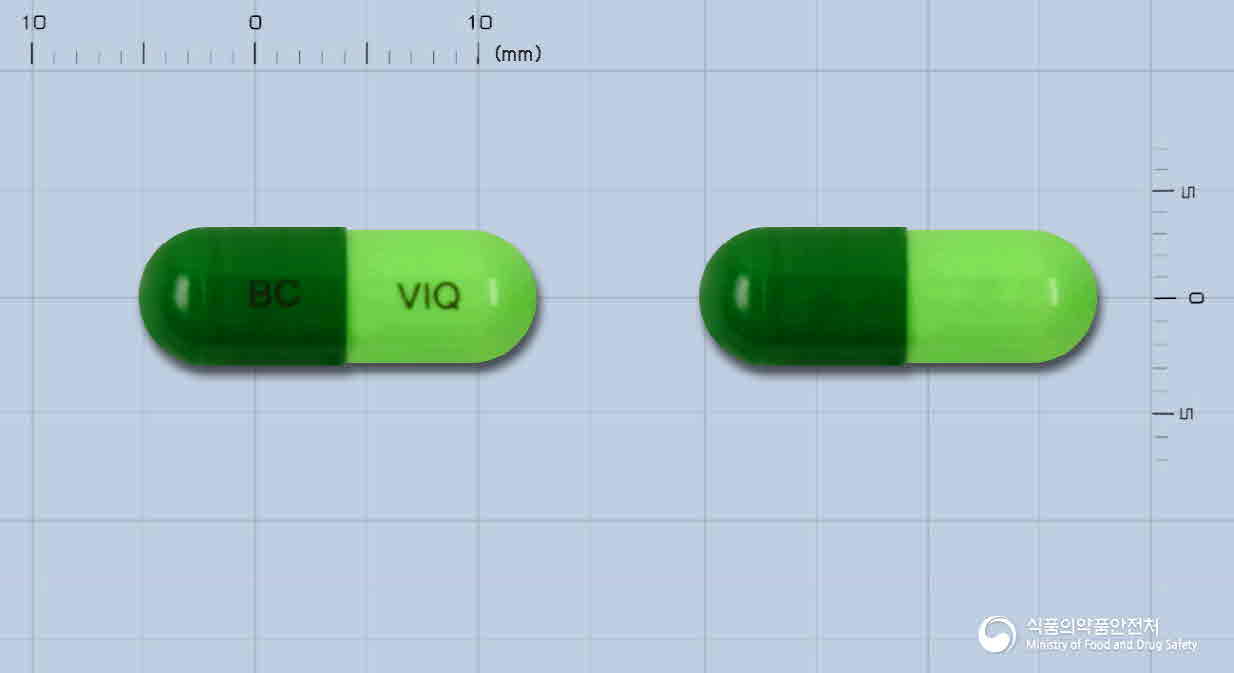 비퀴올캅셀(염산비퀴딜)(수출명:VIQUIOL Capsule) 의약품 이미지 - 식별 상세 정보 확인